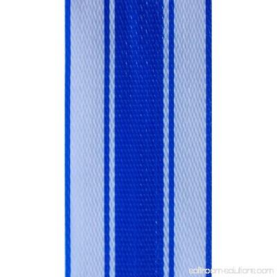 WebbingPro(TM) Lawn Chair Webbing Kit - Blue and White Stripe Lawn Chair Webbing 3 Inches Wide 50 Feet Long Roll and 30 Webbing Screws